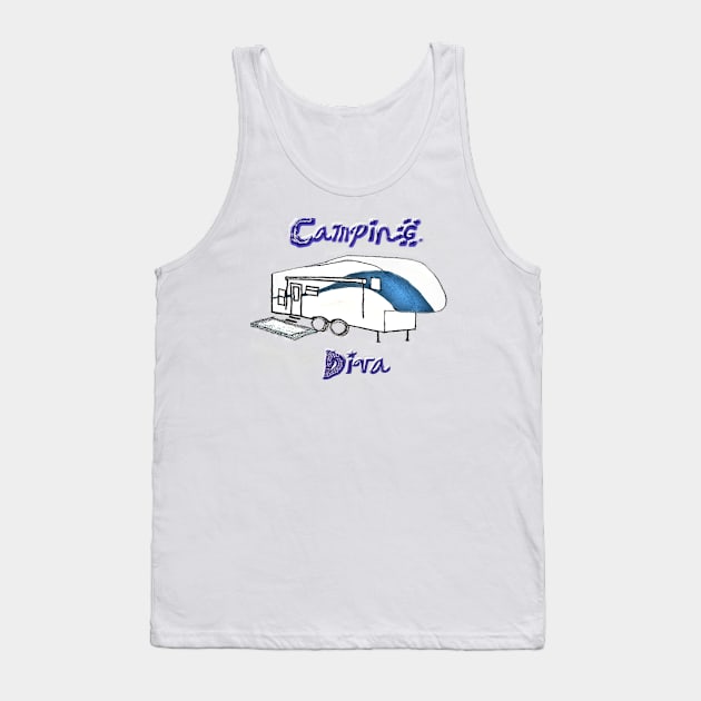 Camping Diva Tank Top by DesigningJudy